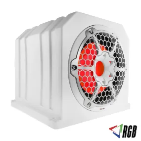 10" Marine Grade Subwoofer with Passive Sub 4 Ohms 700 Watt Max RGB Lights White
