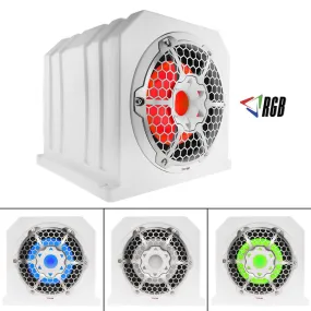 10" Marine Grade Subwoofer with Passive Sub 4 Ohms 700 Watt Max RGB Lights White