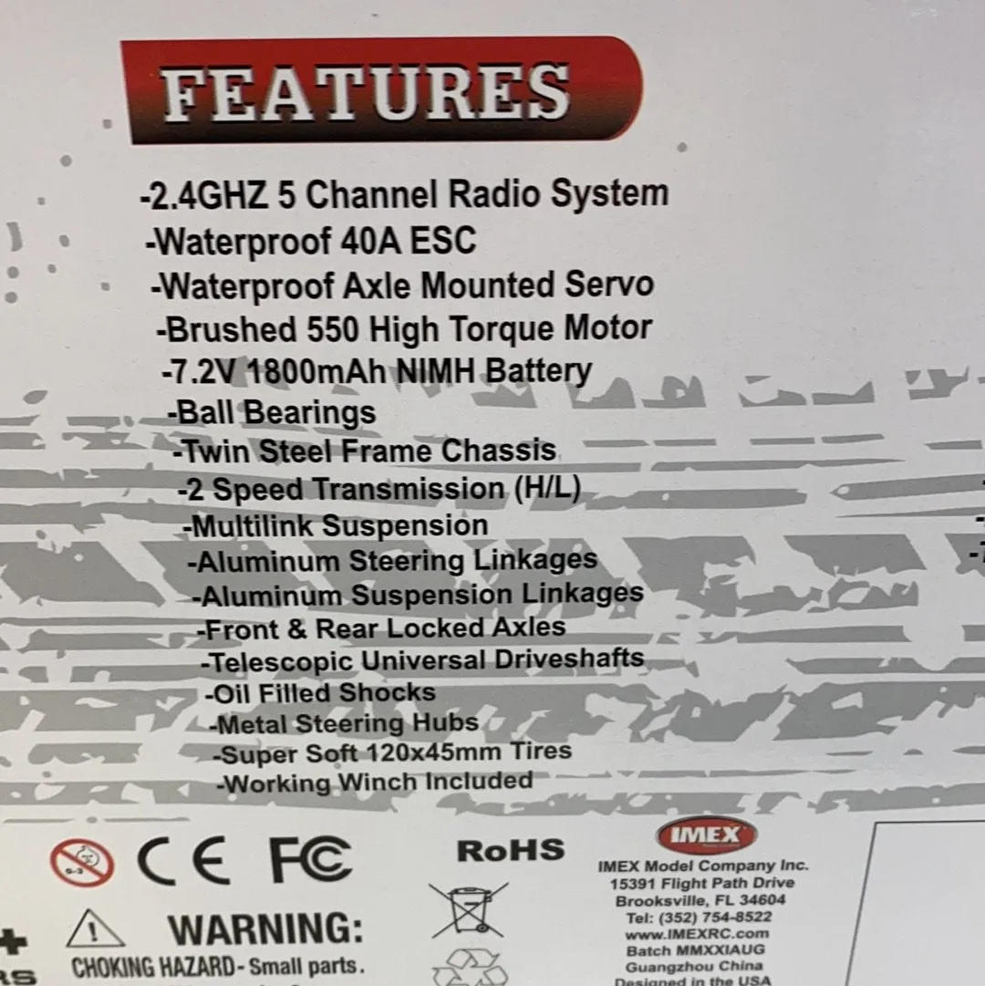 1/10 Apache Crawler Brushed Truck (RTR) | 22025 | IMEX-RC