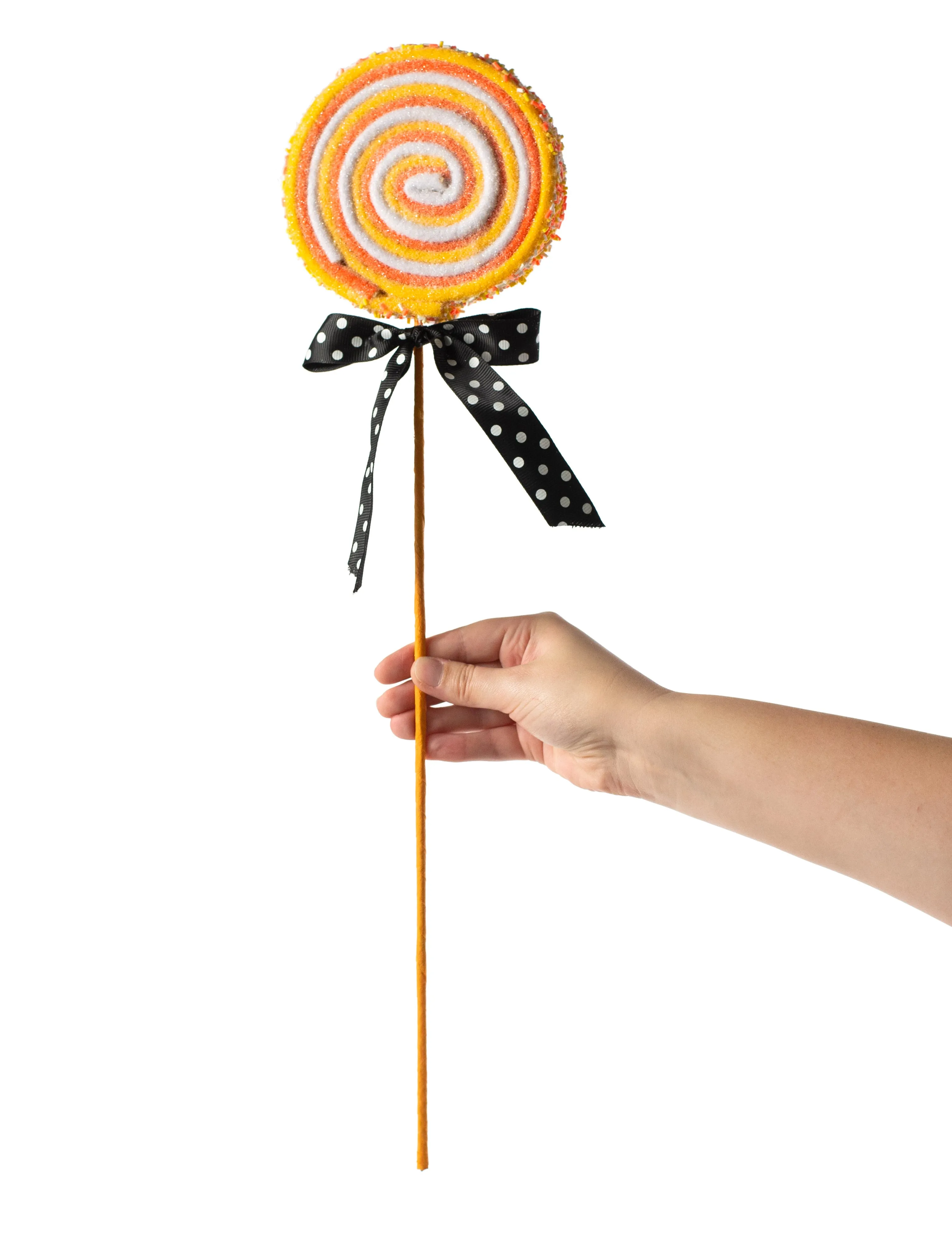 23" Lollipop Sprinkle Pick: Candy Corn Hues