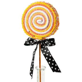 23" Lollipop Sprinkle Pick: Candy Corn Hues