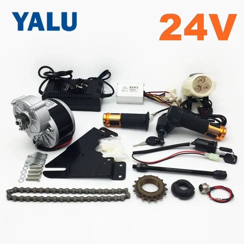 24V 250W Economic Simple DIY Electric Bicycle Motor Kit E-BIKE Conversion Kit for Homemade Scooter Cool Modified Bike Easy Kit