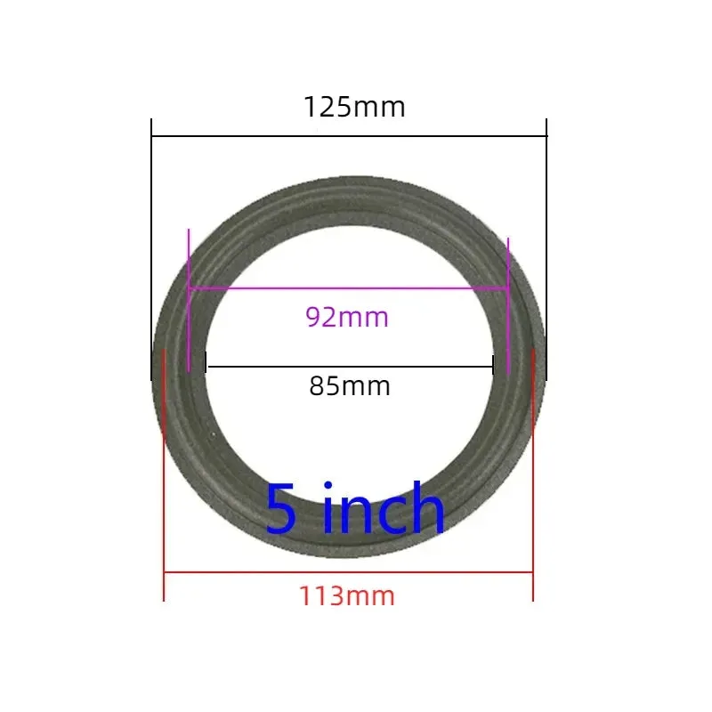 2PCS Speaker Foam Repair Folding Edge Ring Subwoofer Speaker Repair Accessories DIY 5-12 INCH
