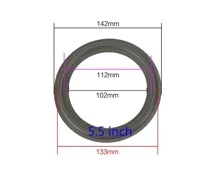 2PCS Speaker Foam Repair Folding Edge Ring Subwoofer Speaker Repair Accessories DIY 5-12 INCH