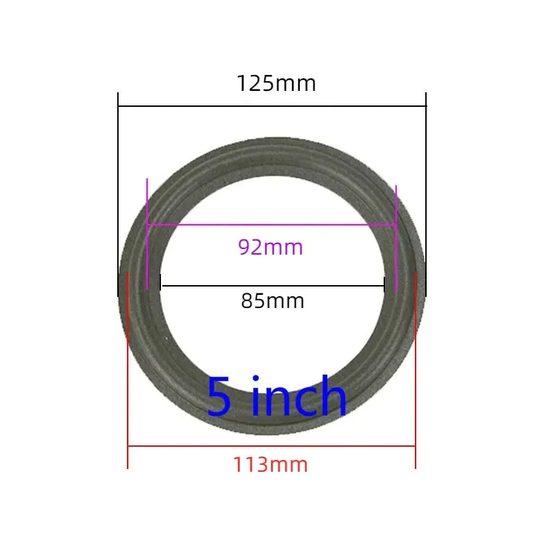 2PCS Speaker Foam Repair Folding Edge Ring Subwoofer Speaker Repair Accessories DIY 5-12 INCH