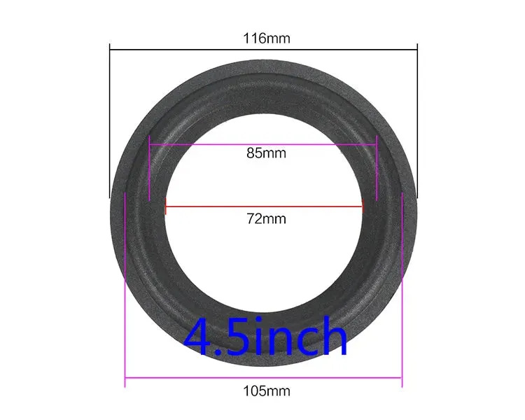 2PCS Speaker Foam Repair Folding Edge Ring Subwoofer Speaker Repair Accessories DIY 5-12 INCH