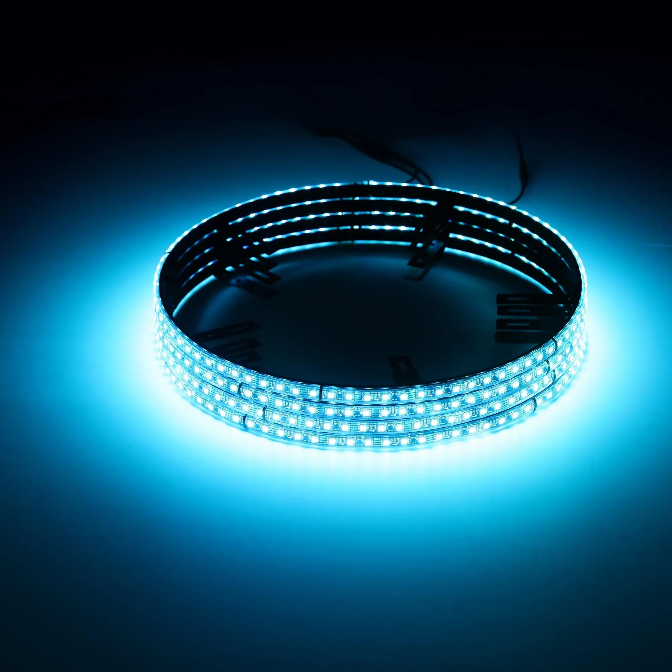 (4pcs/set) 15.5" RGB LED Wheel Ring Lights Magic Dream Color Neon Rim Light with APP & RF Remote Control