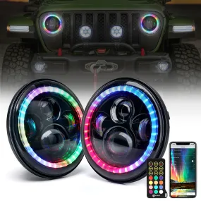 7" RGB Headlights with Chasing Halo | Exhibit Series