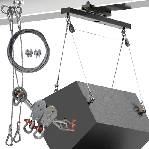 Adaptive Technologies Group TCK2-018 Double Pulley Speaker Tilt Cable Kit Assembly - 18"