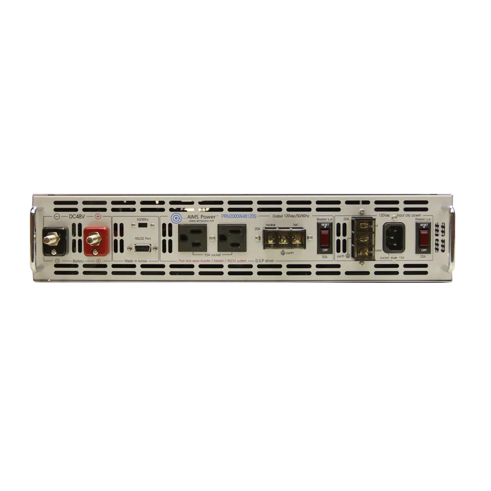 AIMS Power 2000 Watt 48 Volt Rack Mount Pure Sine Inverter
