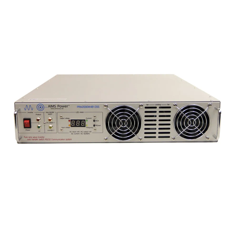 AIMS Power 2000 Watt 48 Volt Rack Mount Pure Sine Inverter