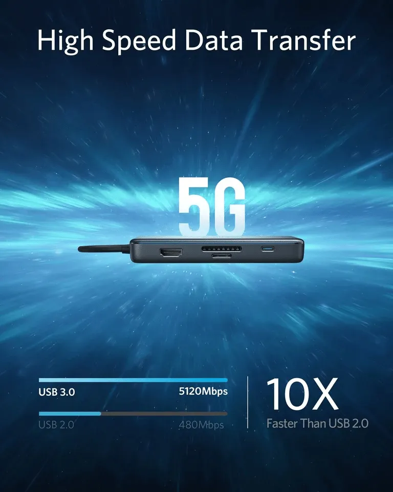 Anker PowerExpand  USB-C (7-in1) with 60W Power Delivery - A8352