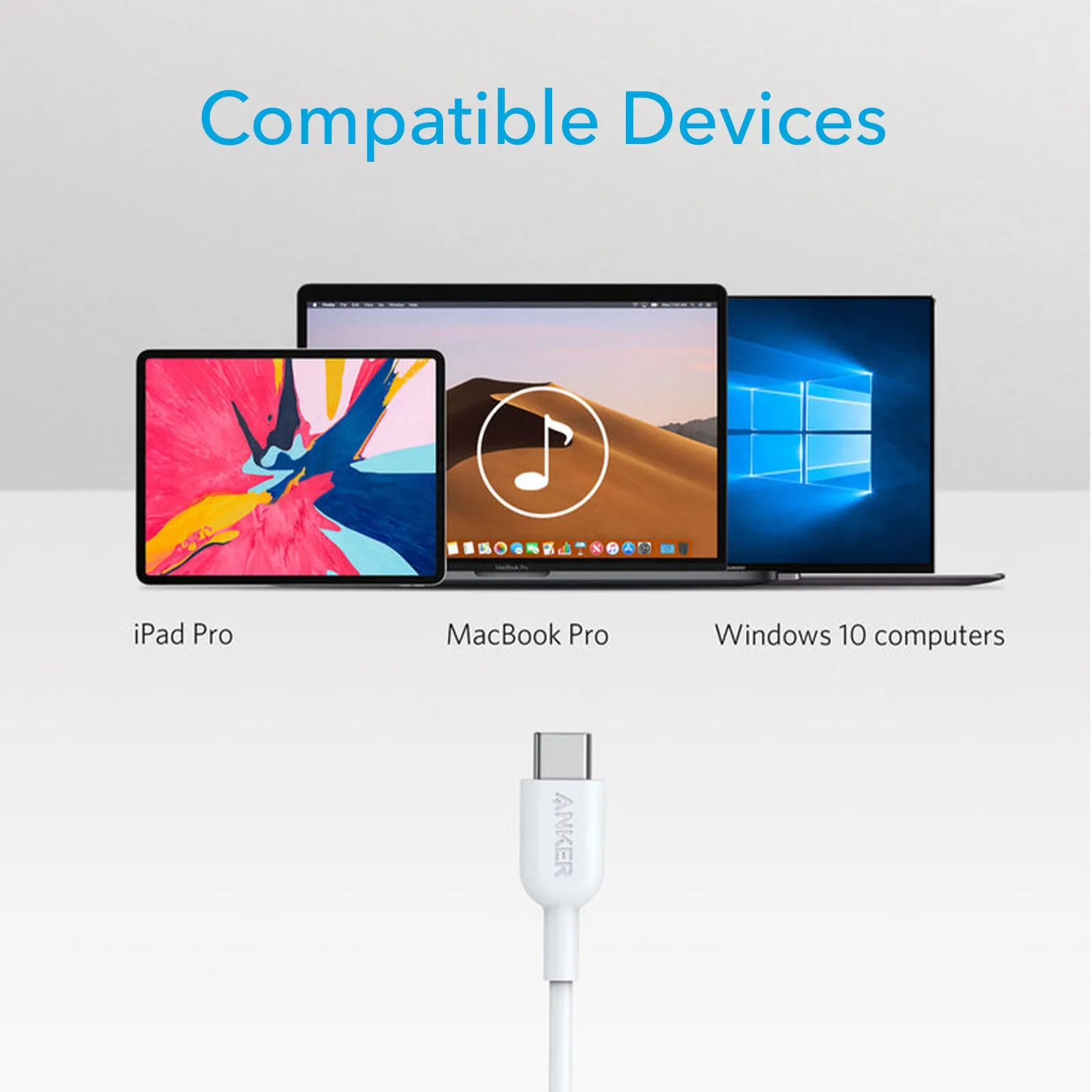 Anker USB-C To Lightning Female Audio Adapter - White