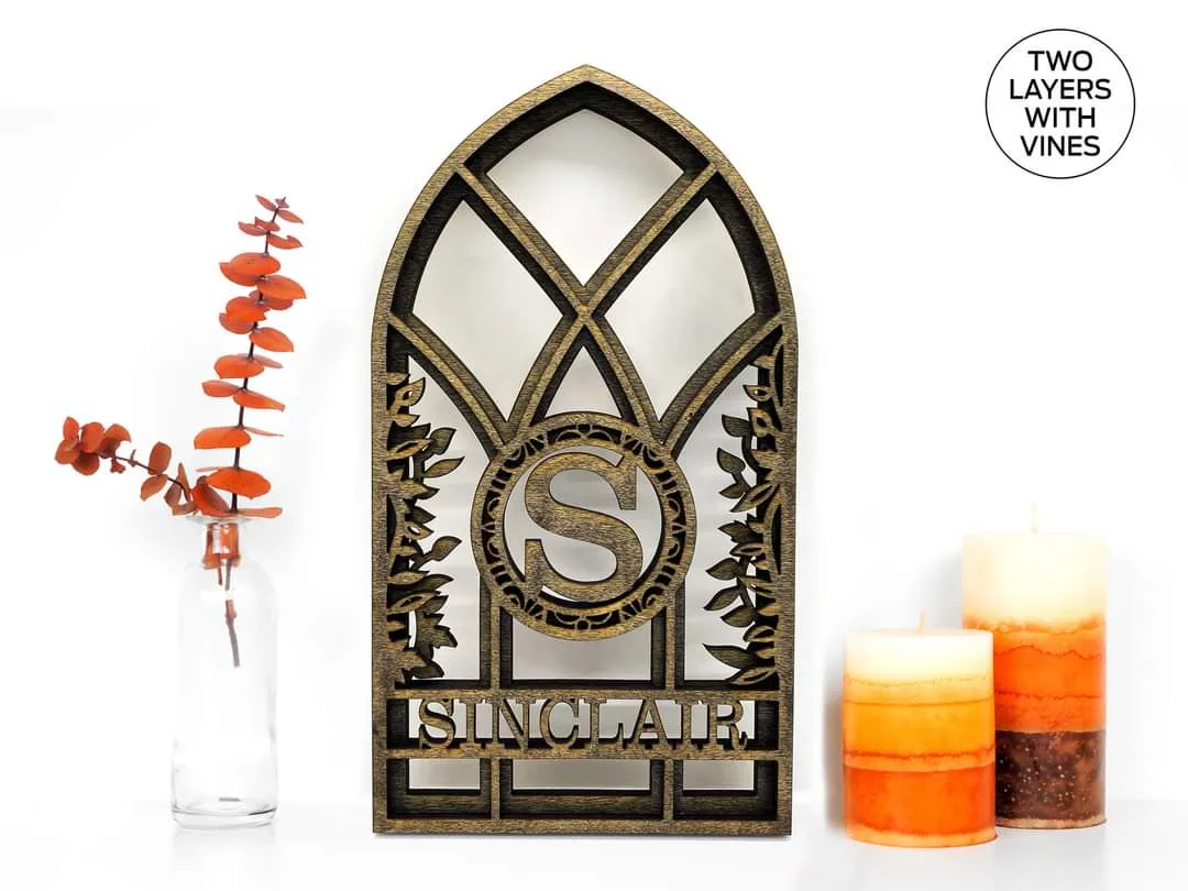 Arch Window Custom Monograms