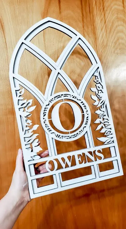 Arch Window Custom Monograms