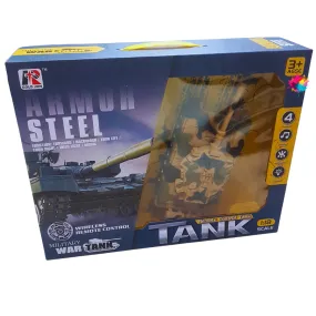 Armor Steel Remote Control Tank - 1:18 Scale Military War Tank Toy for Kids Aged 3 
