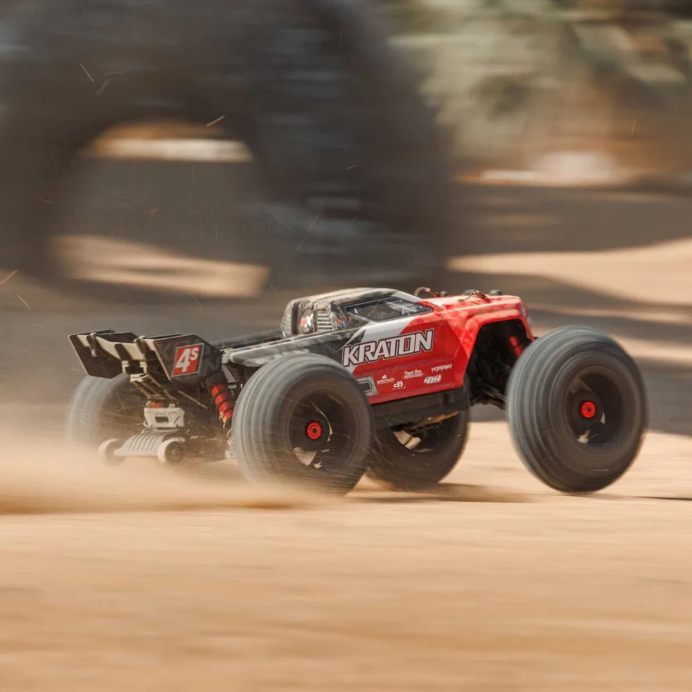Arrma Kraton V2 4X4 BLX 4S RC Speed Monster Truck RTR Red ARA4408V2T3