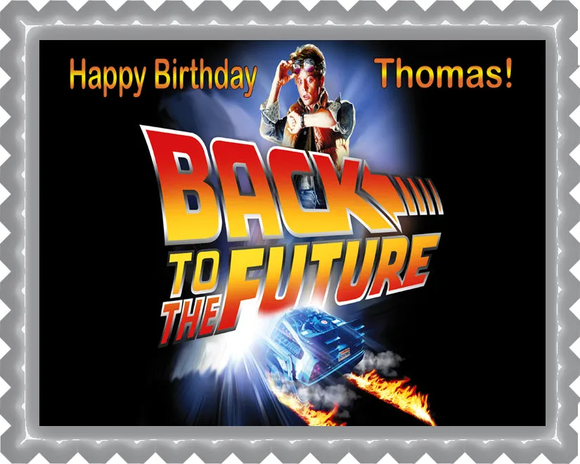 BACK TO THE FUTURE - Edible Cake Topper, Cupcake Toppers, Strips