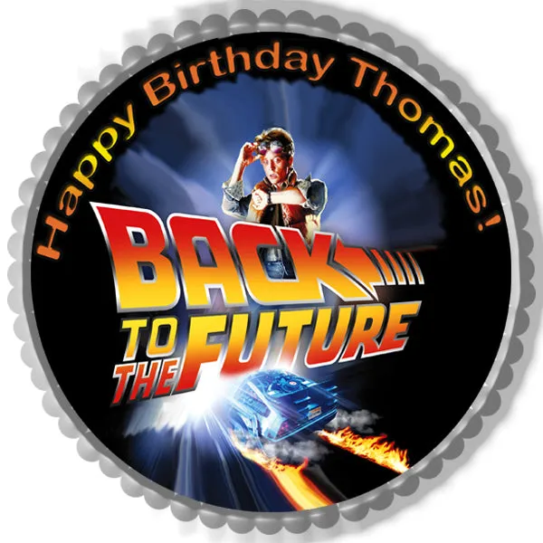 BACK TO THE FUTURE - Edible Cake Topper, Cupcake Toppers, Strips