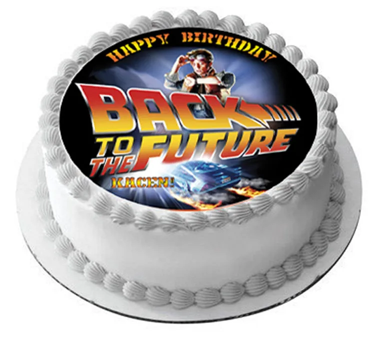 BACK TO THE FUTURE - Edible Cake Topper, Cupcake Toppers, Strips