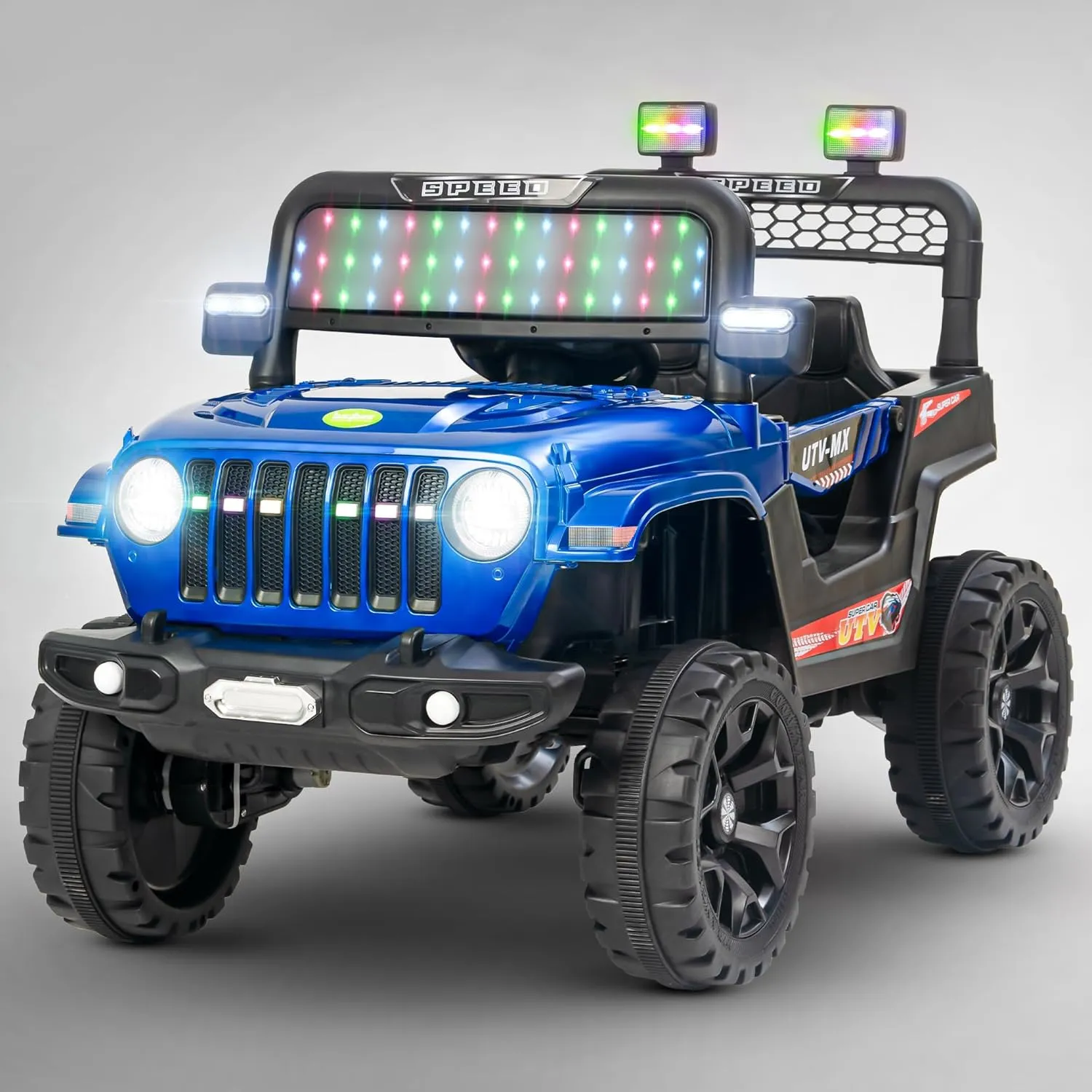 Baybee Maxey 4x4 Battery Operated Jeep for Kids, Ride on Toy Rechargeable Baby Car with LED & RGB Light & Music, Kids Big Battery Car, Electric Jeep for Kids to Drive