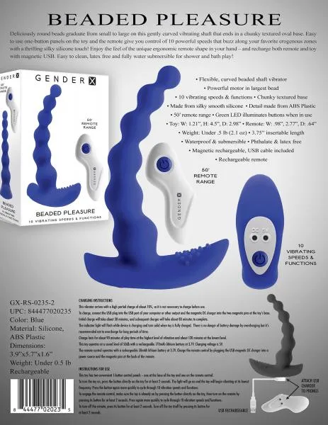Beaded Pleasure Rechargeable Vibrating Anal Beads