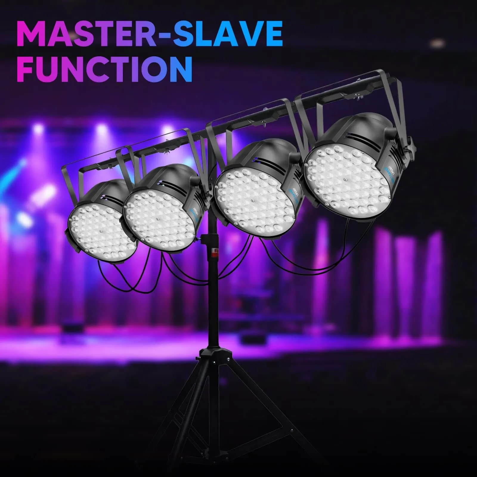Betopper 54x3W LED Par Light  RGB 3-IN-1 Full-Color For Wedding Night Club Theater