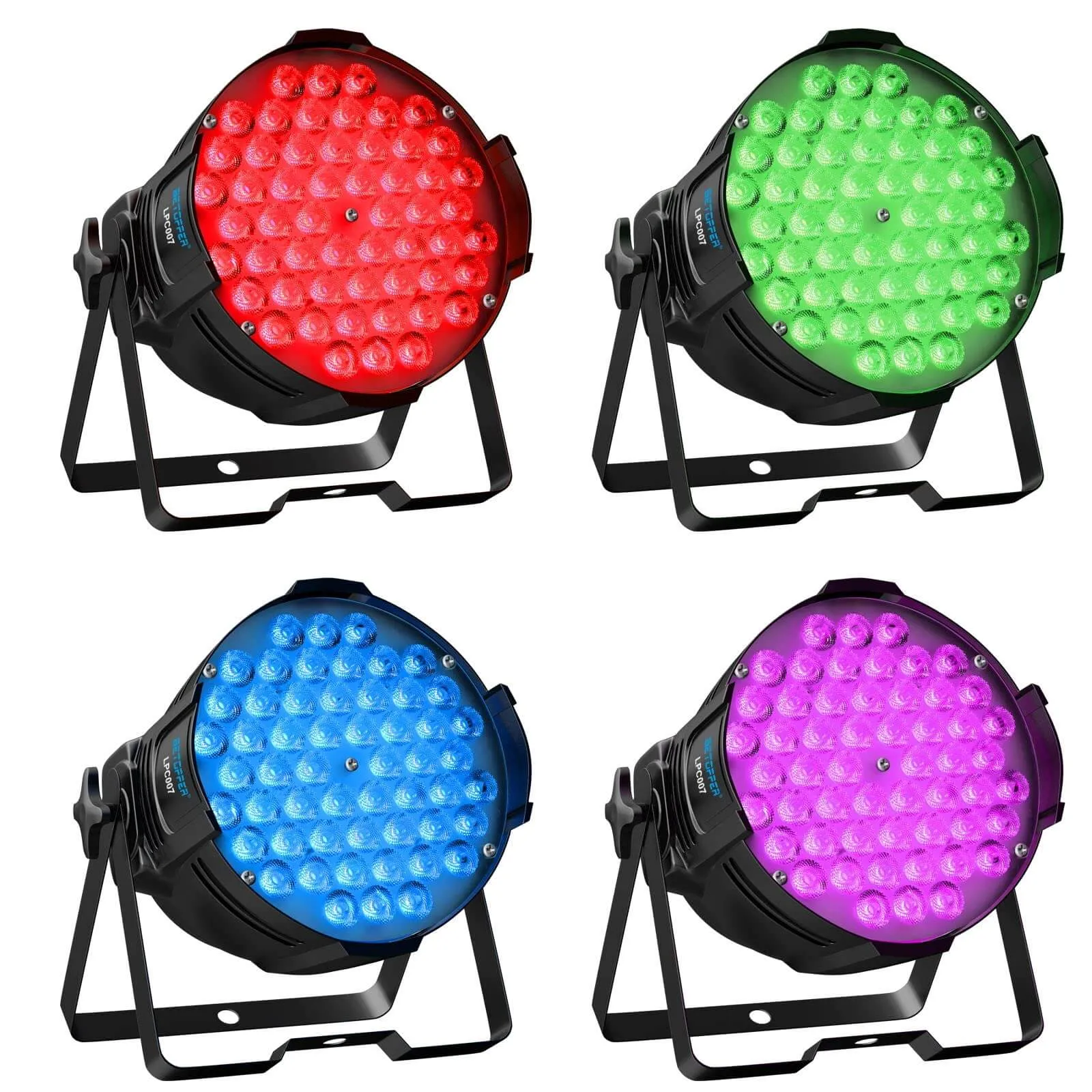 Betopper 54x3W LED Par Light  RGB 3-IN-1 Full-Color For Wedding Night Club Theater