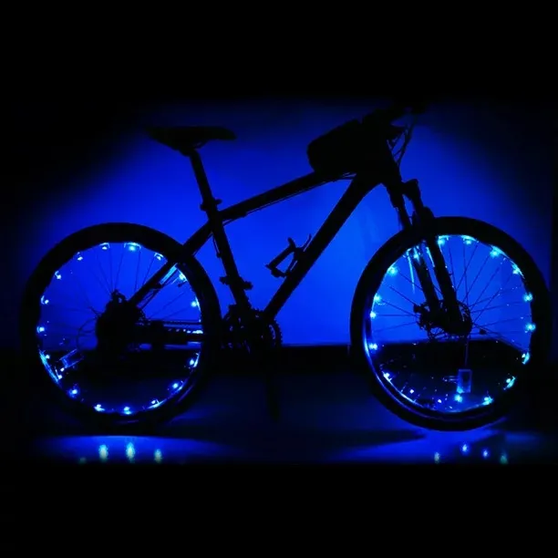 Bike Wheel LED Lights 2 Pack For Night Riding - Battery Operated & Included - Assorted Colours