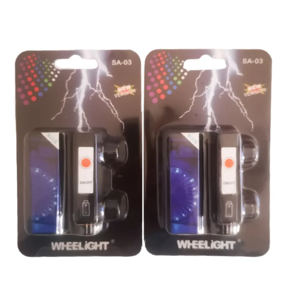 Bike Wheel LED Lights 2 Pack For Night Riding - Battery Operated & Included - Assorted Colours