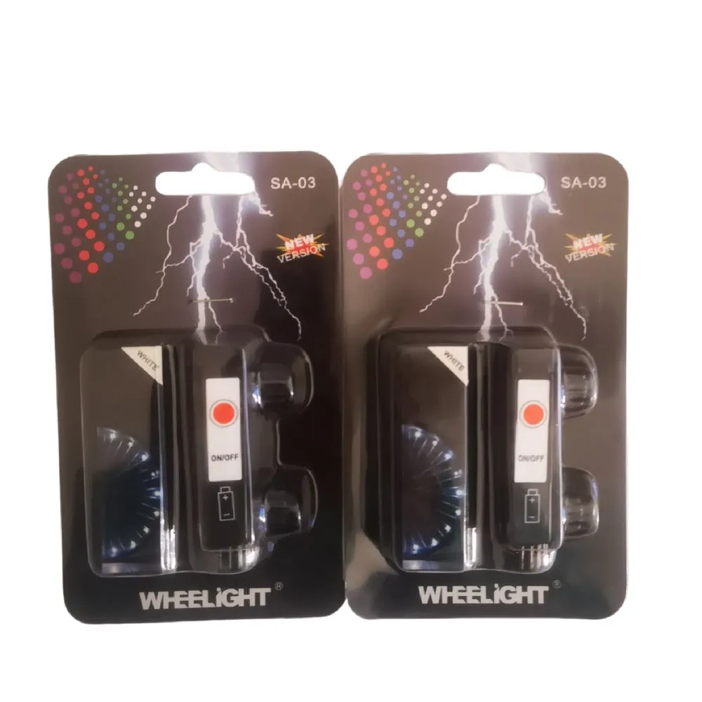 Bike Wheel LED Lights 2 Pack For Night Riding - Battery Operated & Included - Assorted Colours