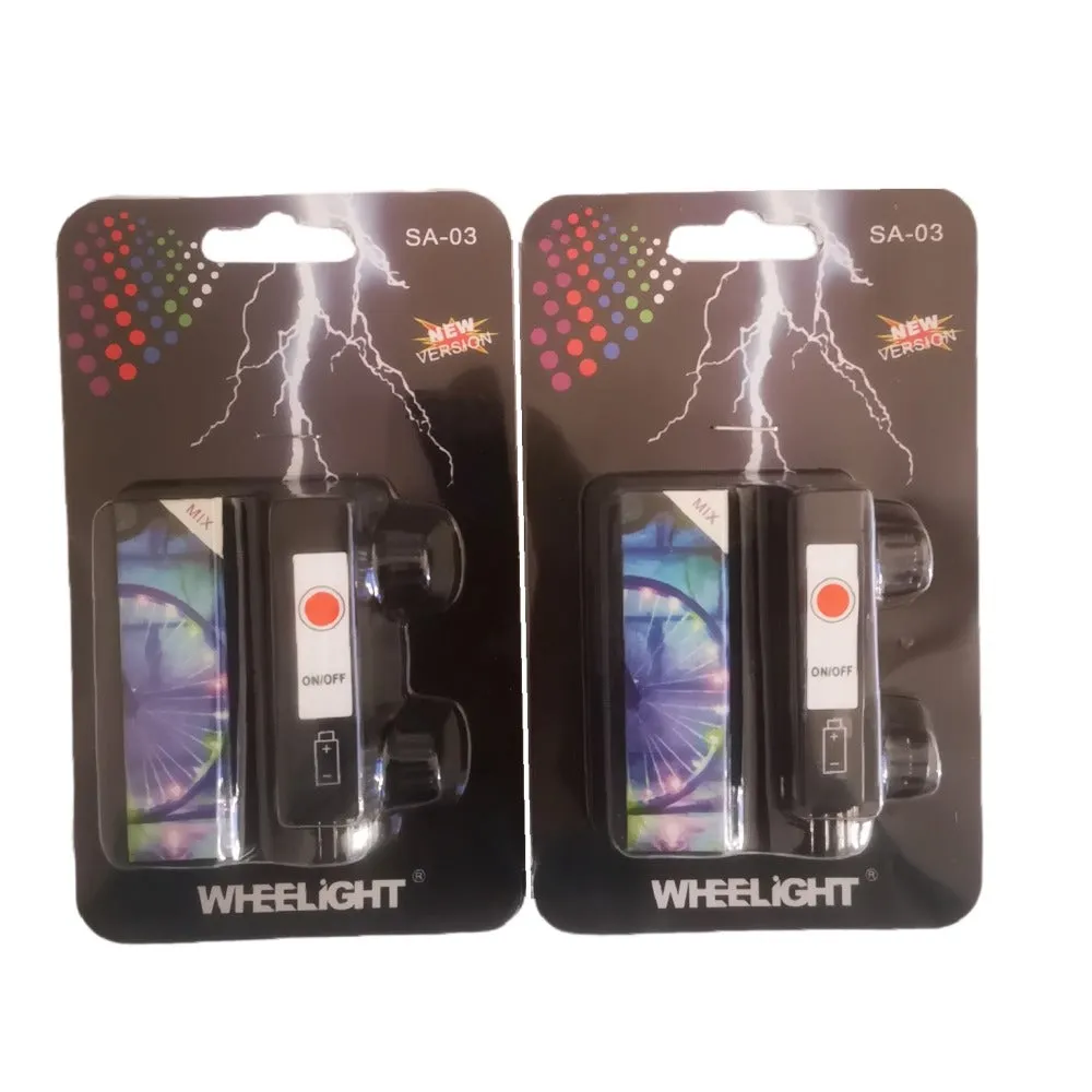 Bike Wheel LED Lights 2 Pack For Night Riding - Battery Operated & Included - Assorted Colours