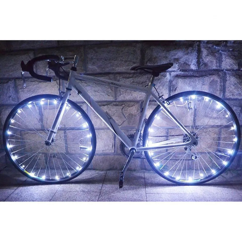 Bike Wheel LED Lights 2 Pack For Night Riding - Battery Operated & Included - Assorted Colours
