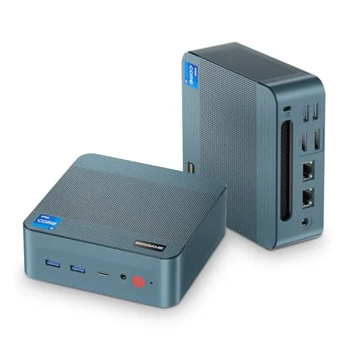 BOSGAME P2 Lite Mini PC I5, Intel 12th Gen 12600H Windows 11 Pro Mini Computers(12 Cores, 16 Threads) 16GB DDR4/512GB PCIe Gen 3.0 x4 M.2 2280 SSD Desktop PC Support Wi-Fi 6E/Bluetooth 5.2/Dual LAN