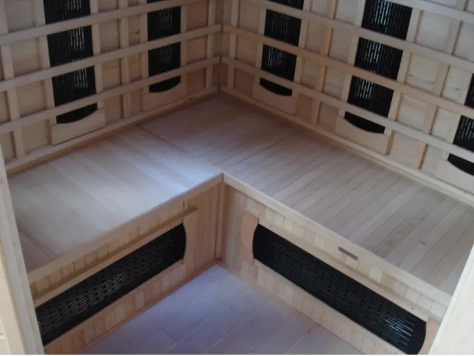 Canadian Hemlock Wood Shingled Roof Far Infrared Outdoor Sauna Spa for 4 Persons