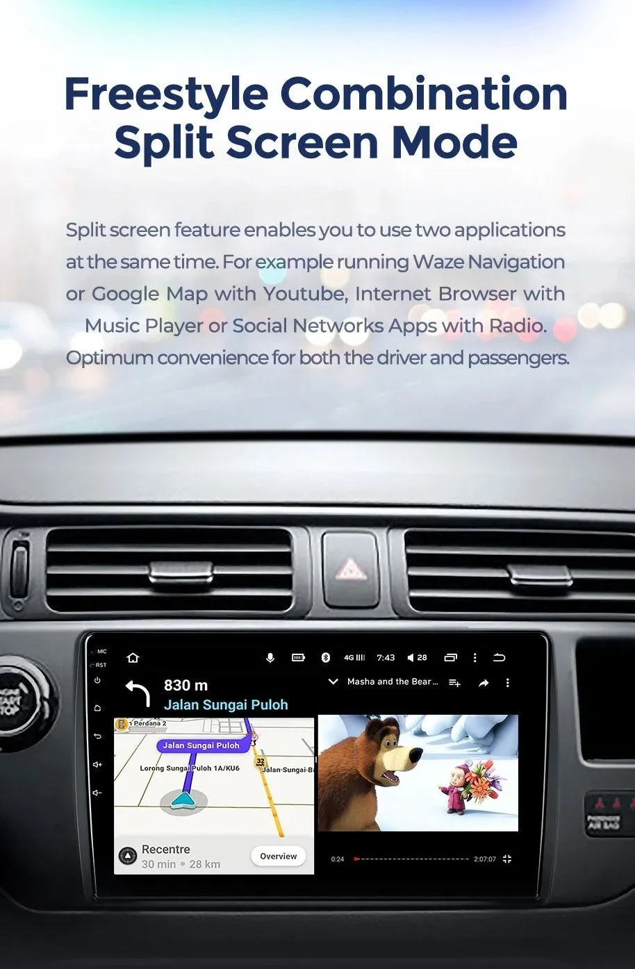 Car Dealz 10.2" Android 10.0 Toyota Camry 7 40 50 2006-2011 w CAM In Dash Plus OEM Fascia