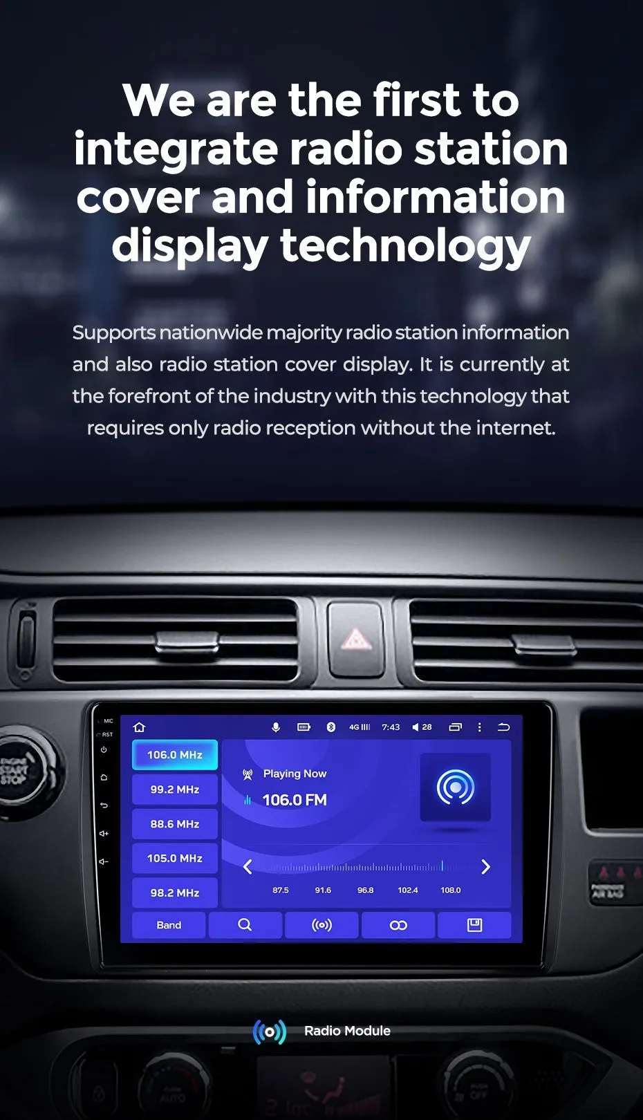 Car Dealz 10.2" Android 10.0 Toyota Camry 7 40 50 2006-2011 w CAM In Dash Plus OEM Fascia