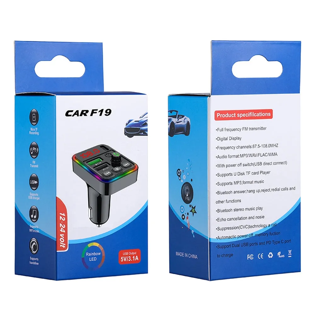 Car Fm Transmitter Cigarette Lighter Type Mp3 Player Bluetooth
