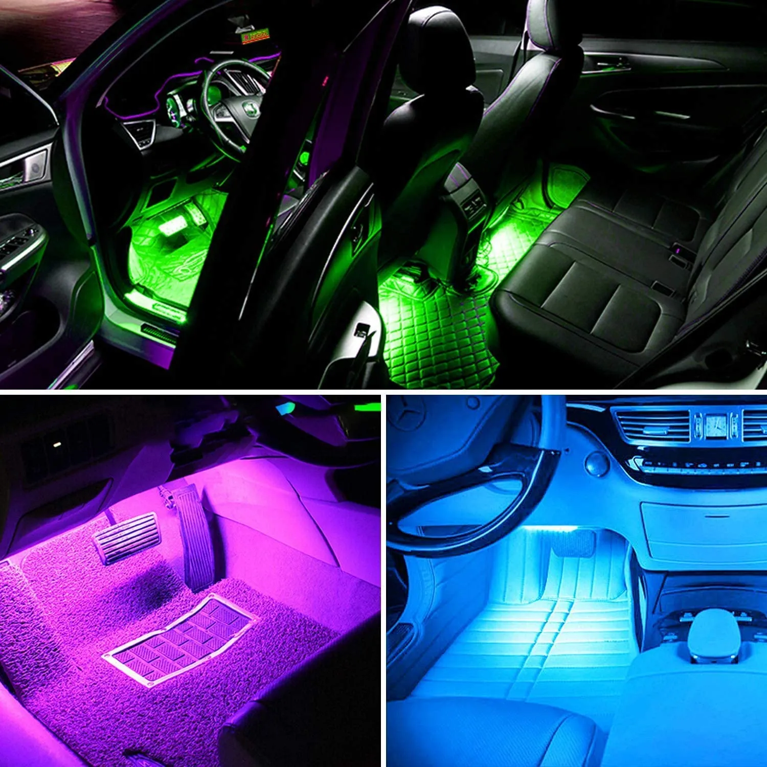 Car LED Strip Lights with Sound Active Function and Remote Controller