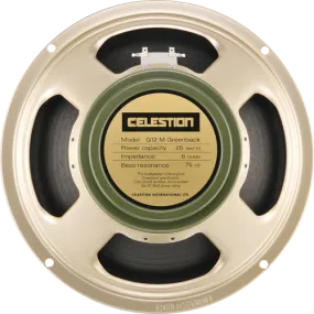 Celestion G12M Greenback T1220: Classic Series 12" 25 Watt 8Ω Speaker