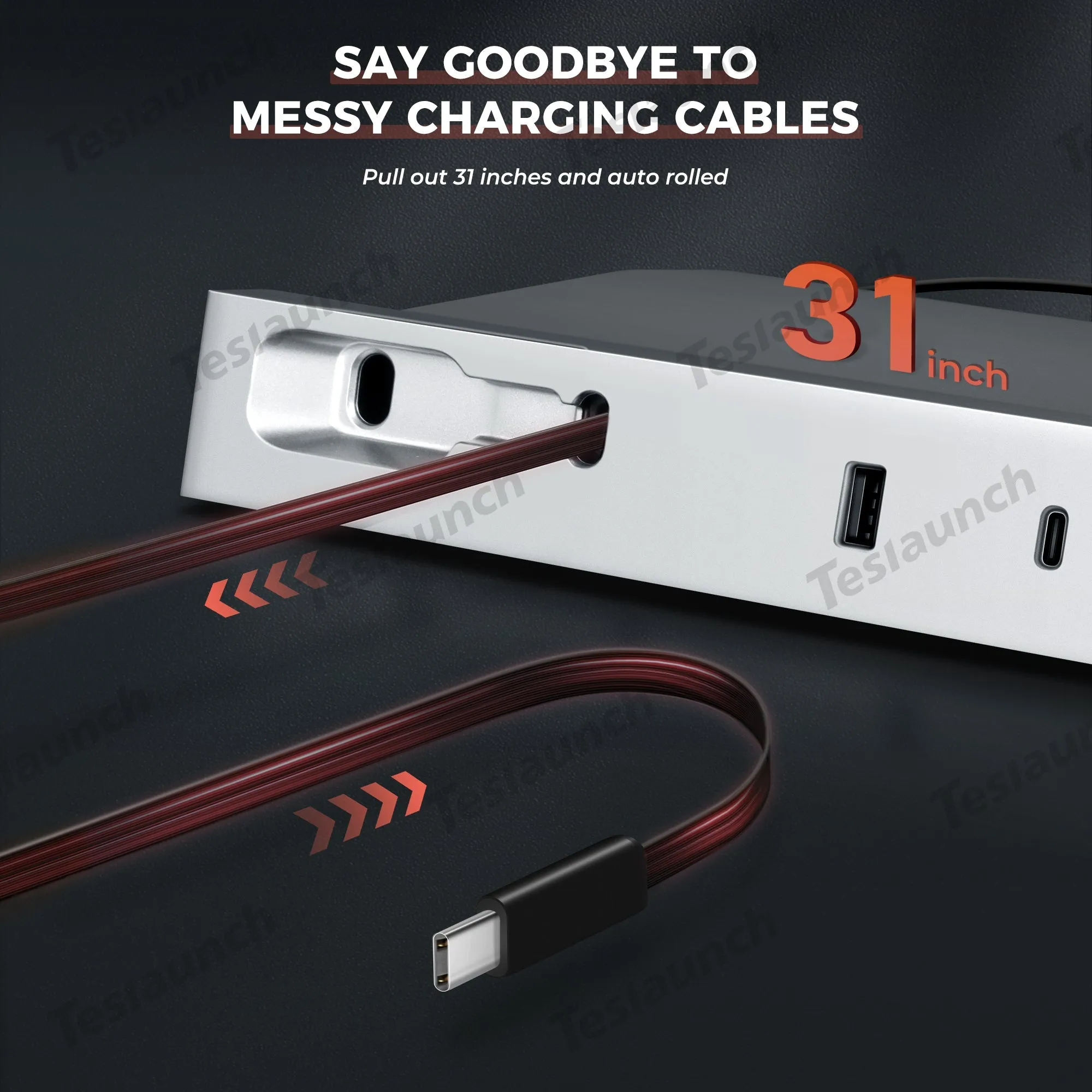 Center Console USB Hub for Tesla 2024 Model 3 Highland