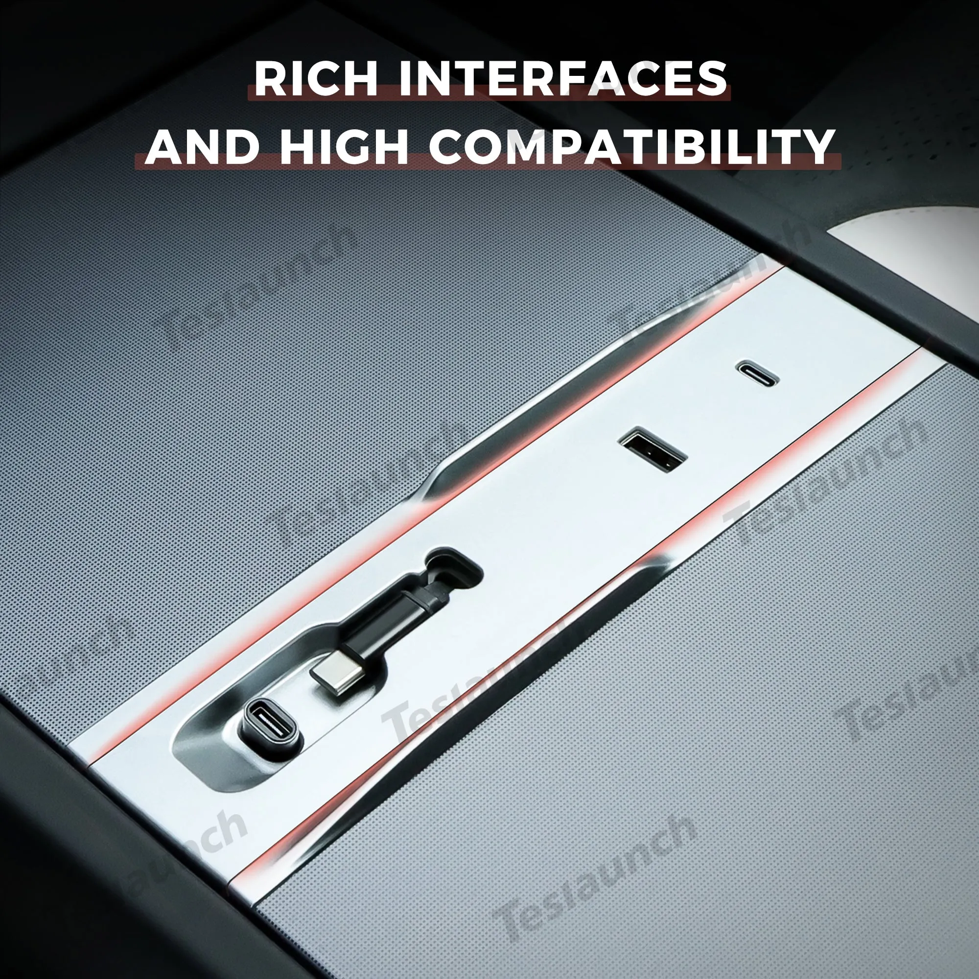 Center Console USB Hub for Tesla 2024 Model 3 Highland