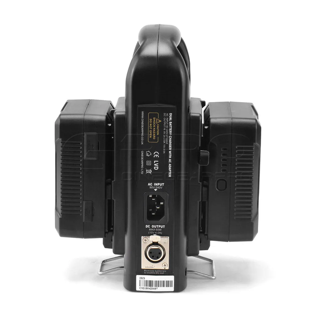 CGPRO VC-2CH Dual Channel Charger For Professional V-Lock Li-ion Camera Batteries