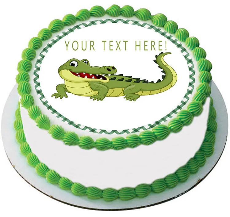 Crocodile - Edible Cake Topper, Cupcake Toppers, Strips