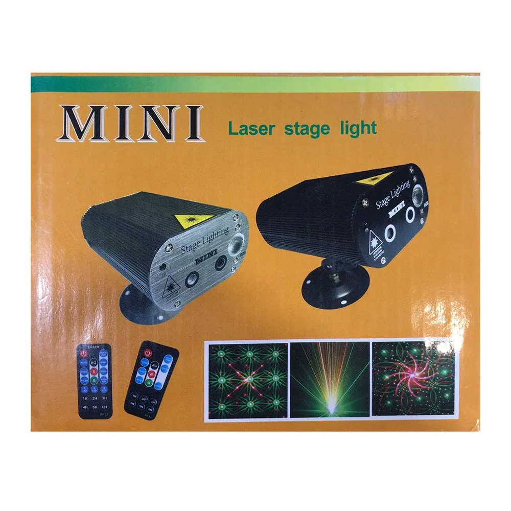 CRONY 12 patterned double holes Laser stage light Quality remote control mini stage light ,RGB laser stage light for party