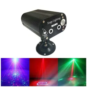 CRONY 12 patterned double holes Laser stage light Quality remote control mini stage light ,RGB laser stage light for party