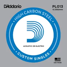 D'Addario PL013 Plain Steel Guitar Single String, .013