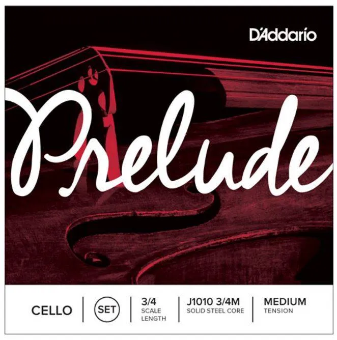 D'Addario Prelude Cello Single A String, 3/4 Scale, Medium Tension