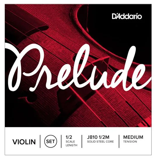 D'Addario Prelude Violin String Set, 1/2 Scale, Medium Tension