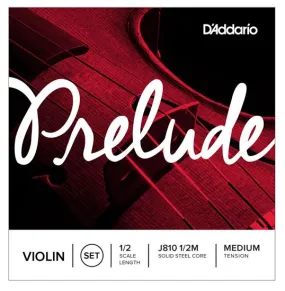 D'Addario Prelude Violin String Set, 1/2 Scale, Medium Tension